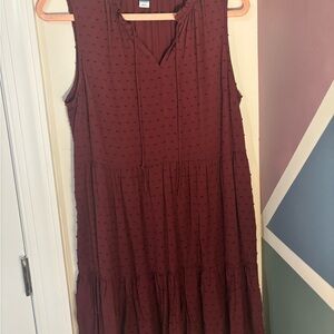 Sleeveless Burgundy Dress